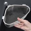 Coș de scurgere pentru chiuvetă de bucătărie din oțel inoxidabil Coș de scurgere triunghi pentru alimente, coajă de legume, filtru de ouă, organizator de depozitare, raft de bucătărie, rack de scurgere