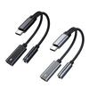 2 In 1 Type C To Auxiliary  Plug  Dongle Cable Type C To 3.5mm Sound  & Charging Adapter for Music & Charging for Phone