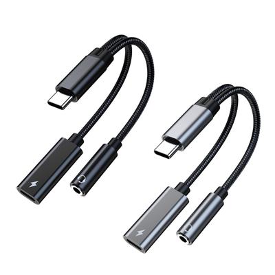 Type C To 3.5mm Sound  & Charging Adapter Double  Function Type C To 3.5mm Headphone & Charger Adapter for Phone  15/16