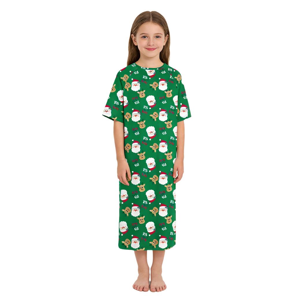 Meisjes Pediatrische Patiënt Gown Drukknop Korte Mouw Opening aan de Achterkant Zelf Vast te Knopen Schattig Geprint Ziekenhuis Kleding voor Kinderen