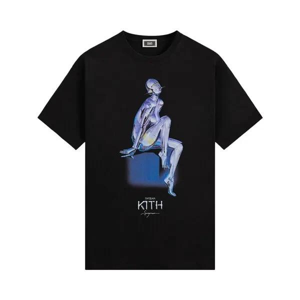 Kith для галереи Nanzuka Футболка с принтом Sorayama Model A Стежок Черная XL