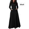 Casual Women Long Dress Plus Size Cotton Pullover Autumn Winter