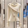 Temperament Korean Loose Women's Knitting Cardigan Sweater Jacket Fashion Advanced Ladies Sweater Coat