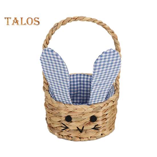 

Плетеная корзина для пикника с ручкой, большая вместимость, прочная несущая корзина для хранения, сервировочная корзина для фруктов, декор E