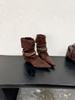 Western cowboy boots short boots women's new autumn cone and British brown Martin boots