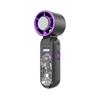 High-Speed USB Handheld Fan with Digital Display, Foldable Turbine, Mecha Style, Strong Wind & Semiconductor Refrigeration.