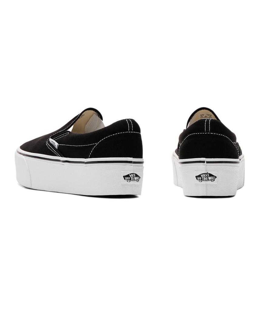 Vans Classic Slip-On Stackform - (Canvas) Black:True White / Vn0A7Q5Rbmx1