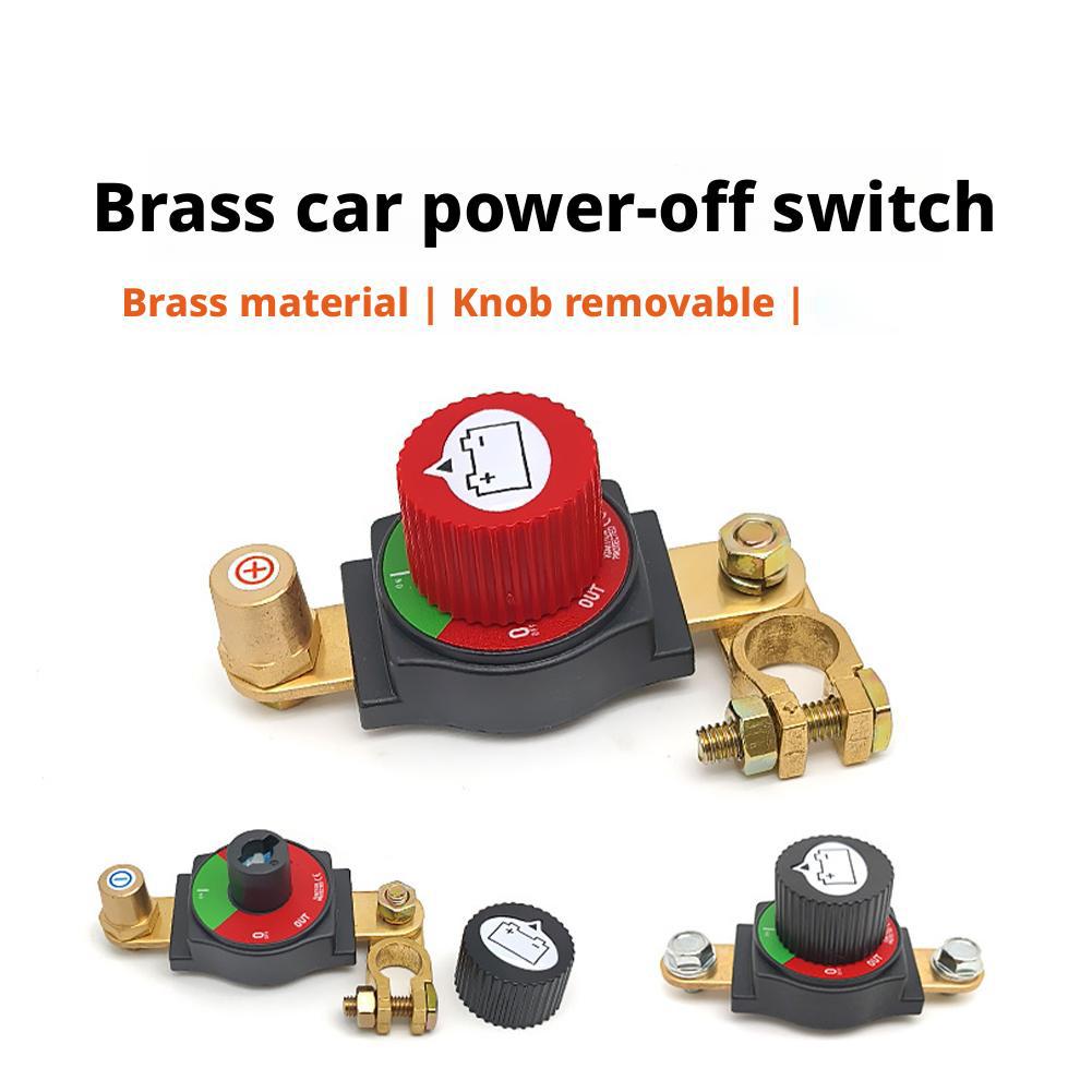 Upgrade Battery Disconnect Switch with Voltmeter, Master Isolator Cut/Shut Off Switch DC 5-60V for Marine Boat Car Truck Camper