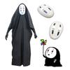 Away Spirited No Face Man Cosplay Costume Clothes Long Robe Mask Gloves Set Full
