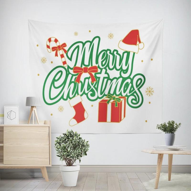 Christmas New Year Pattern Living Room Bedroom Decorative Tapestry