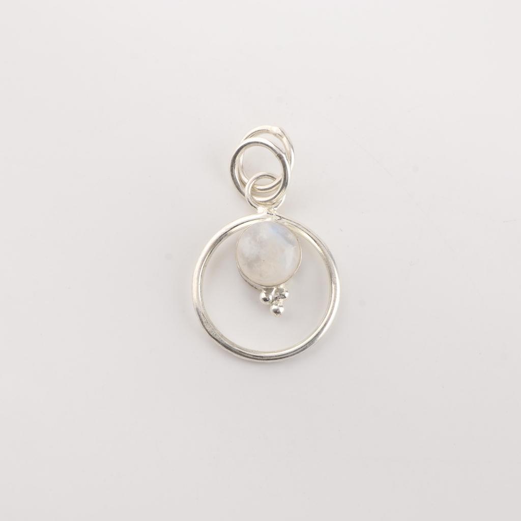 Rainbow Moonstone Gemstone 925 Sterling Silver Handmade Jewelry Designer Pendant 1.2" For Wedding Gift PP-68-29