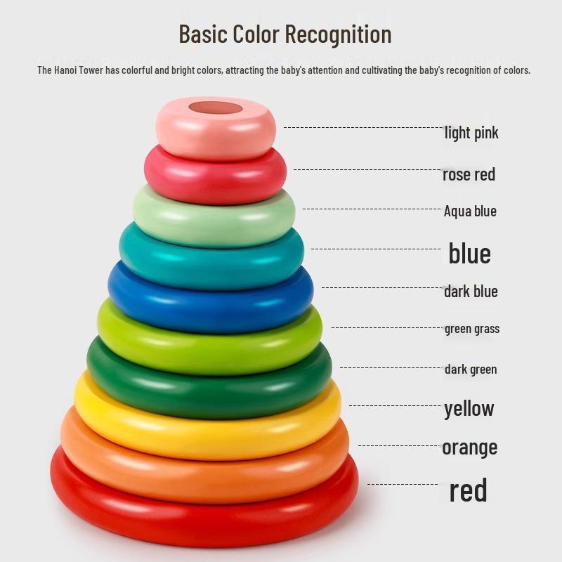 Tower of Hanoi Competition Toy for Primary Students - 10, 8, 5, 16 Layer Options