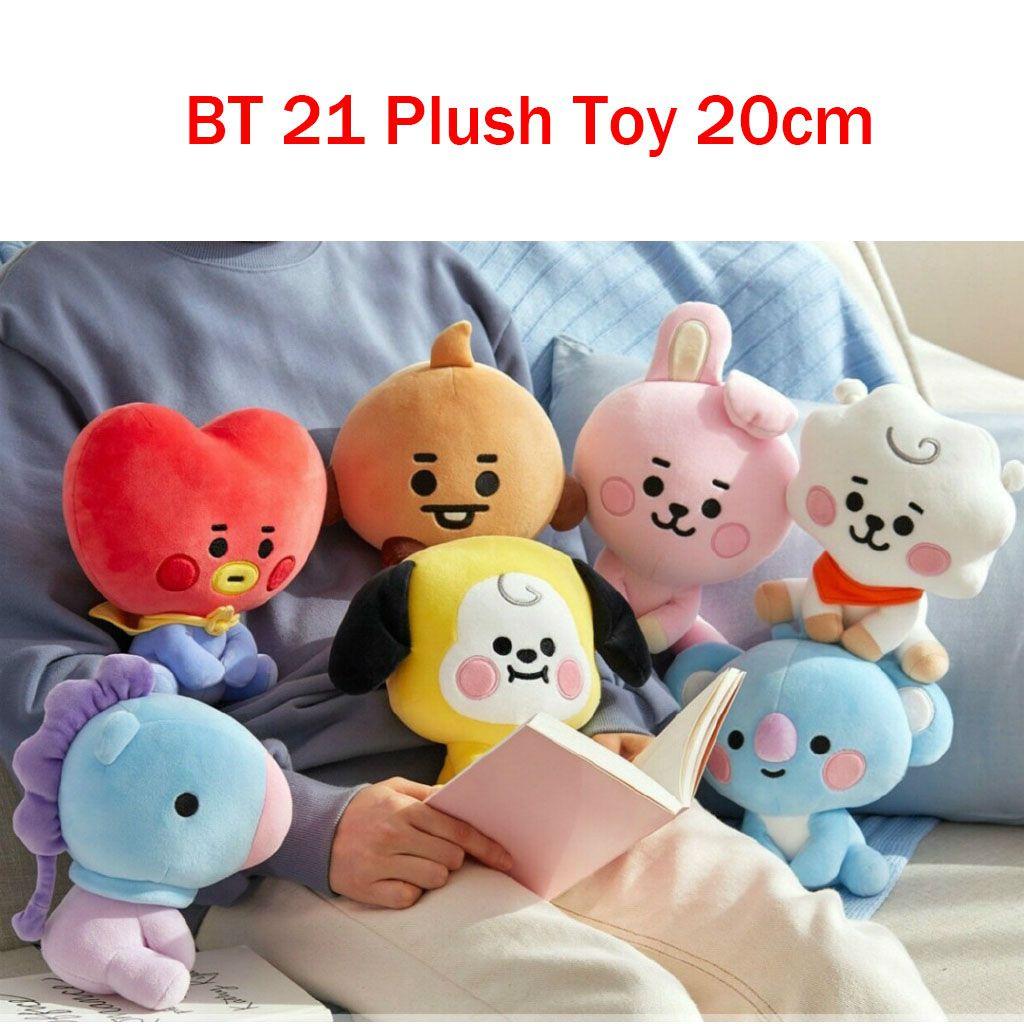 Kpop Bts Bt21 Seated Doll 20cm Baby Plush Toy Tata Cooky Chimmy Koya Mang Shooky