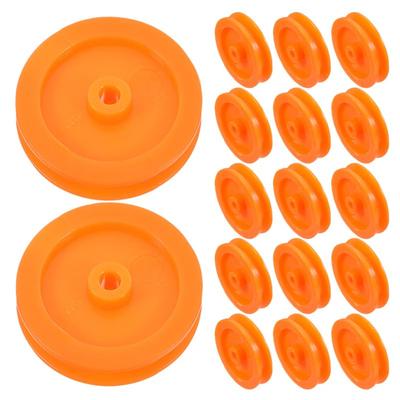 NOLITOY 50 Pieces Plastic Pulley Wheels, Approx. 0.67 Inch Diameter, Lightweight and Wear-Resistant for RC Cars and Airplanes, DIY Repair Parts,