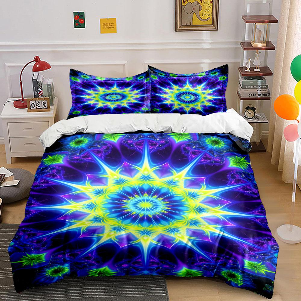 Bright Geometric Star Pattern. Bedding Sets Duvet Cover Sets Duvet Covers Pillowcases(1* Duvet Cover 2* Pillowcases Without Duvet Insert)