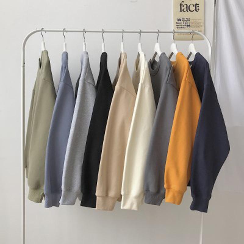 Base Layer Hoodie Women Hoodless Thickened Couple Jacket Autumn Winter BF Loose Korean Lazy Style Team Wear