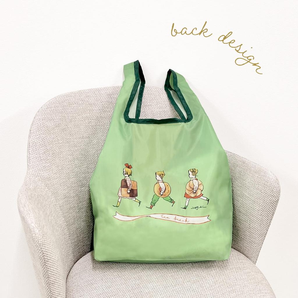 Kurahashi Rei Eco GR Miscellaneous Goods Bag, Green, KHR010, Pocketable, Packable, Compact, Foldable,