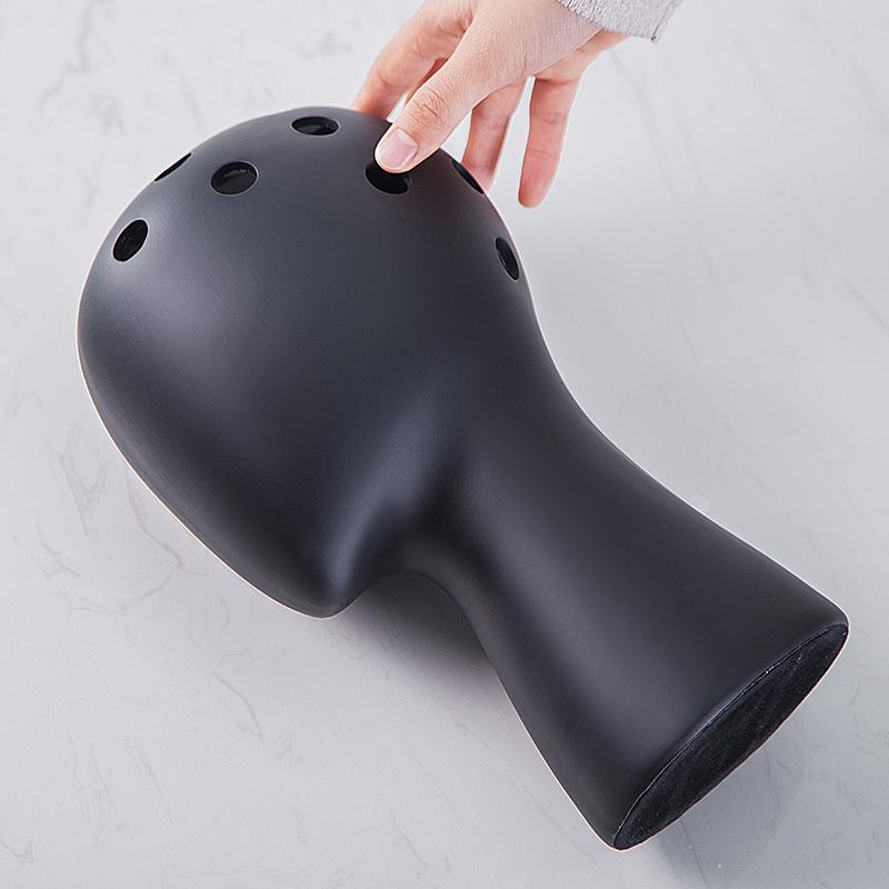 Nordic Style Creative Human Head Model Ceramic Vase Round Hole Flower Arrangement Home Living Room Decoration Flower Vase