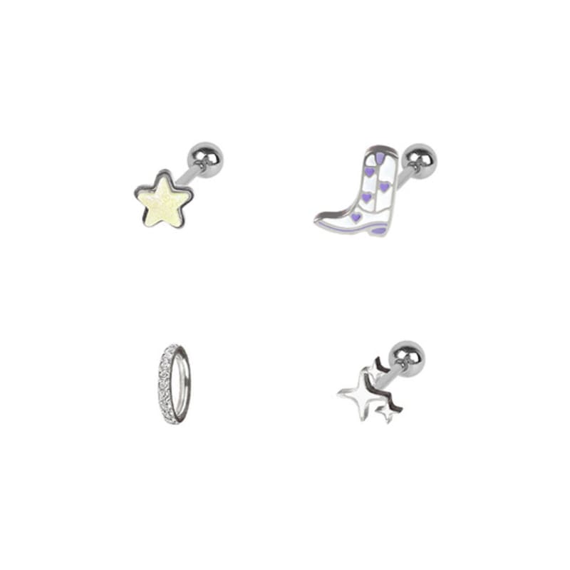 VVV [SET] Funky Boots Star Piercing