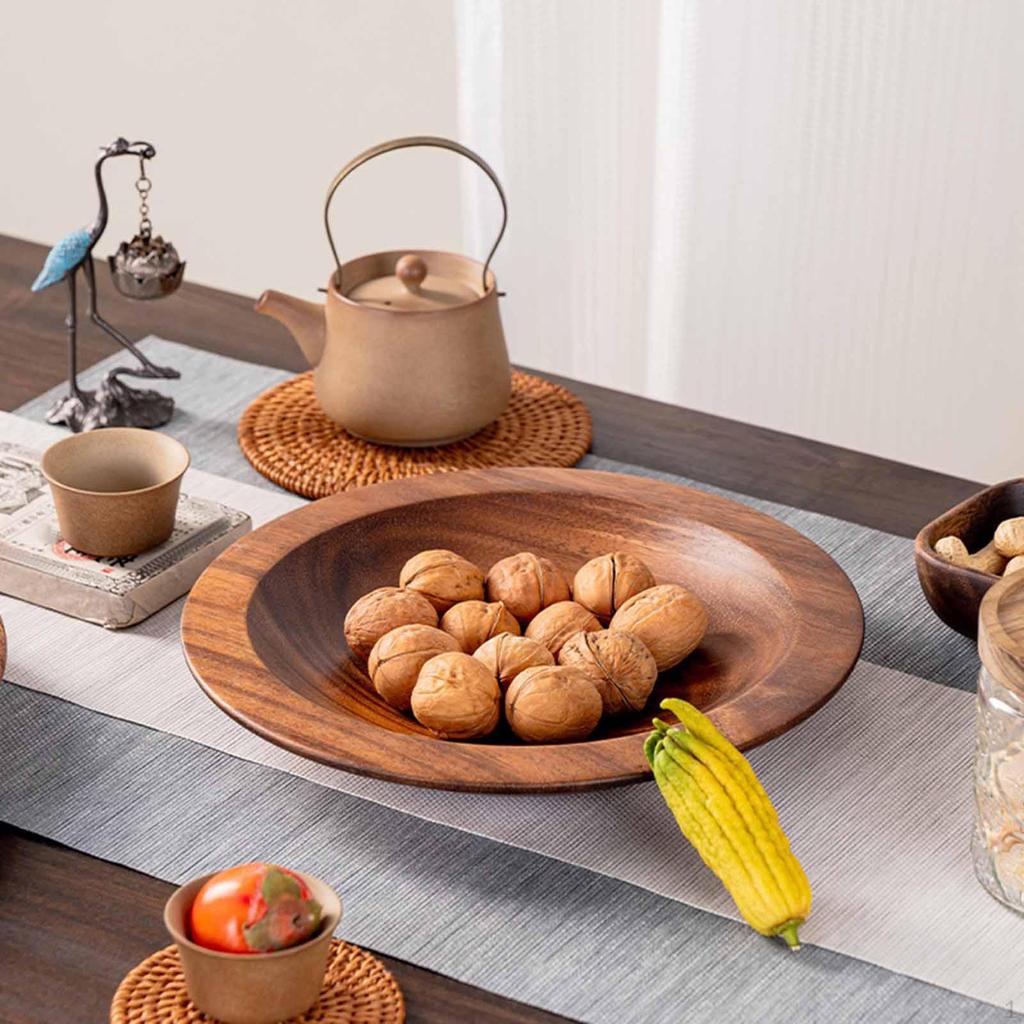 Style Decorative Wooden Salad Bowl for , Versatile Home Accessory