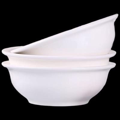 Pure White Ceramic Soup Bowl Set