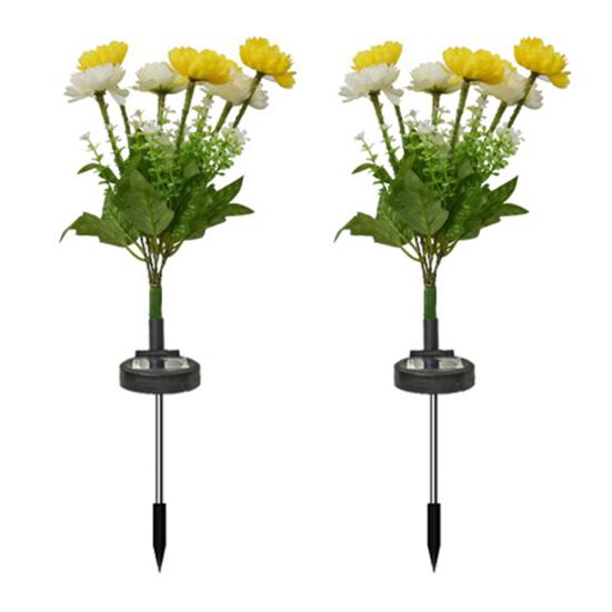 2 buc. Lumini solare de exterior IP65 Impermeabil Ușor de instalat Decorativ, realist, Lămpi de grădină cu flori de bujor, LED, Bujor, lumini de cale pentru decor