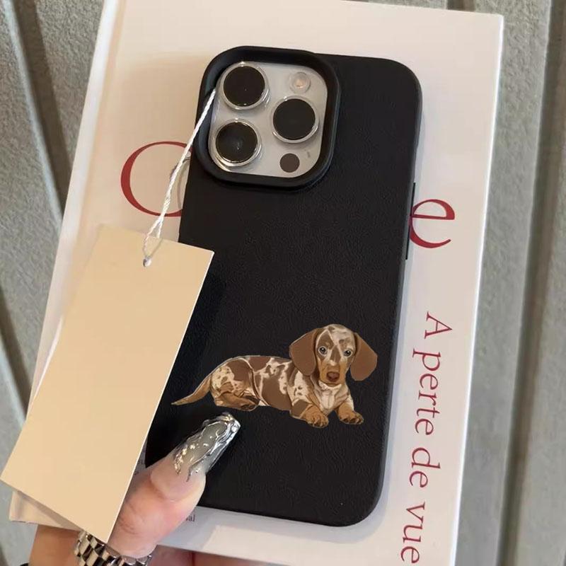 Dachshund Illustration Pattern Phone Case For IPhone 17 16 13 12 14 15 11 Pro Max 15 Plus Air 16E Silicone Shockproof Soft Cover