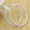 1 Pair Cirle Earrings Rhinestone Decor Jewelry Alloy Women Big Hoop Earrings for Birthday Pary