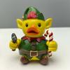 Christmas Duck Resin Figurine Resin Delicate Duck Decorative Model Toy for Patio and Yard Lawn Porch Decor