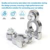 2pcs/set Battery Terminal Clamp Zinc Alloy Positive & Negative Pole Auto Car Screw Connector Car Battery Terminal Clamp