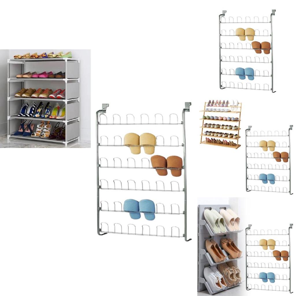 Multilayer Metal Shoe Cabinet For Indoor Storage And Space Optimization In Living Spaces