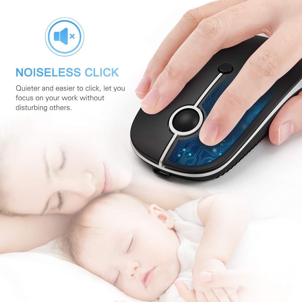 Vssoplor Comb [Skin-Friendly] Classic Design Silent Click Mouse Provides Maximum Support and Comfort for Your Hands. Buy with Confidence.