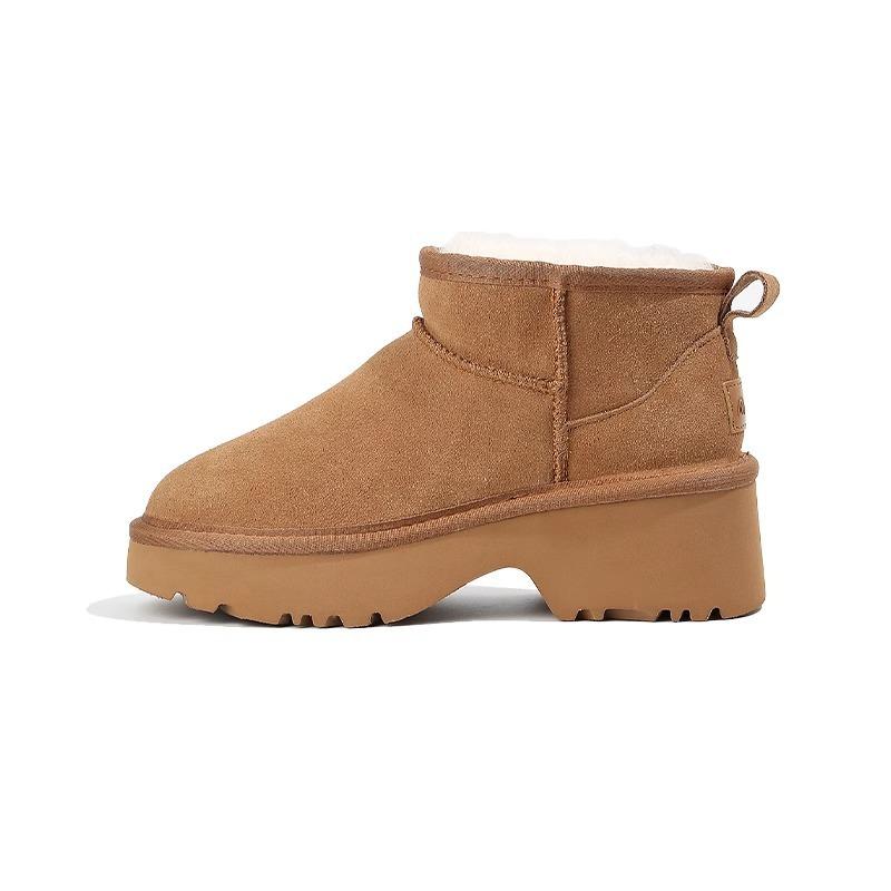 New Platform Mermaid Short Boots Snow Boots Women's Fur Integrated Short Tube Winter Velvet Cotton Shoes Women