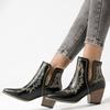 Printed Embroidery Pointed Square Heel Chelsea Boots Autumn New Short Tube Style Women's Boots Women