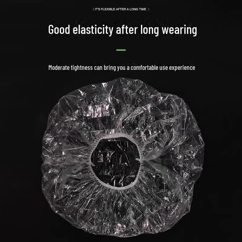 "Thickened Waterproof Disposable Shower Cap for Hair Dye and Hair Treatments"