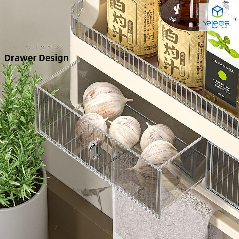 Veggmontert krydderhylle kjøkkenorganisator hengende krydderglass oppbevaringshylle for kjøkken krydderholder krydderoppbevaringshylle