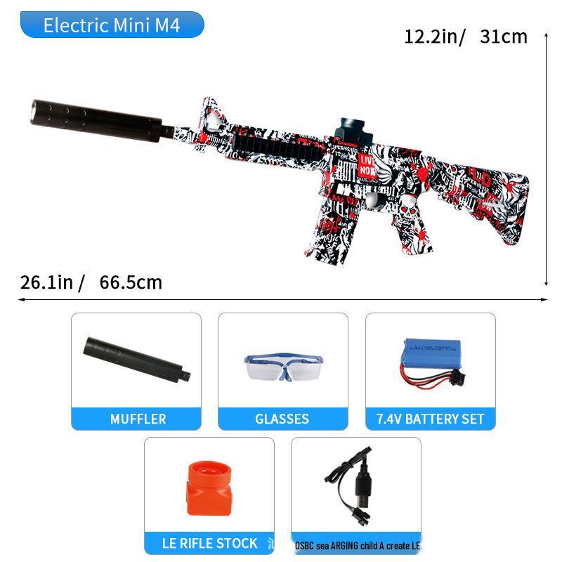 AK47 Electric Graffiti Battle Toy Gun with High-Speed Burst Fire