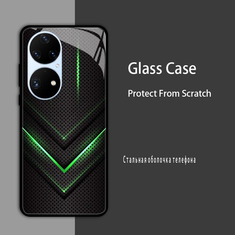 For Huawei P50 Pro Case P50E P 50 Luxury Tempered Glass Phone Case For Huawei P50 E Back Cover Fashion Protective Coque P50Pro