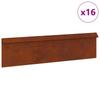Snail Fence 16 Pcs Rusty 100 X 3.5 X 25 Cm Weatherproof Steel