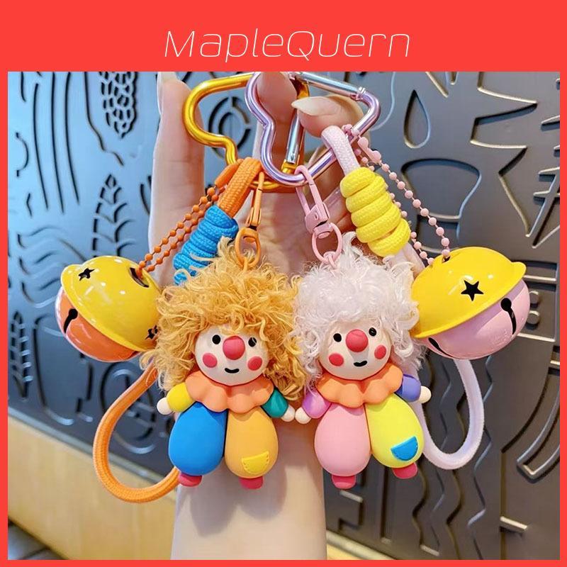 Curly Haired Clown Pvc Keychain With Cartoon Design For Gift And Decoration