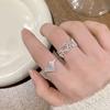 Sweet Hollow Snowflake Women's Ring: Versatile, Fashionable, Exquisite Design for Index Finger, Trendy and Elegant for OL Commute.