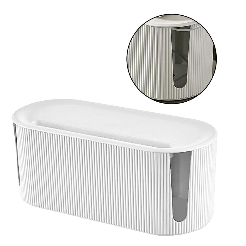 Cable Management Box Power Strip Plug Socket Organizer Multifunctional Wire Holder Case for Home