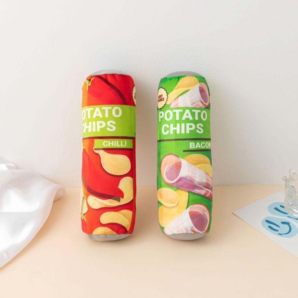 Bite-resistant Pets Squeaky Chew Toy Crisps Sounding Paper Toys New Potato Chip Cat Toys