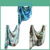 Ethnic Printed Silk Scarf With Sunshade And Dustproof Features For All Seasons