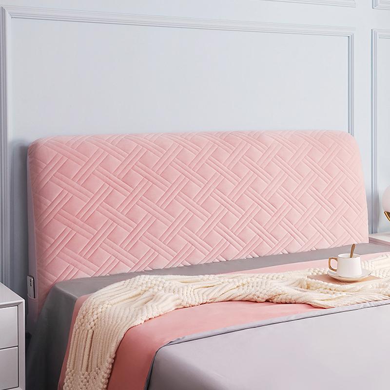 Nordic Grid Bed Headboard Cover All Inclusive Bedside Bed Head Cover Warm Soft Bed Anti-Dust Cover Thicken Head Back Protector
