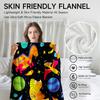 1 Piece Dinosaur Space Theme Flannel Blanket, Perfect for Sofa, Bed, Office. Ideal Gift for Family, Friends, and Holidays.