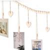 Hanging Photo Display Wooden Bead Garland Boho Wall Hanging For Bedroom Living Room Dorm Party Decor Teen Girl Gifts
