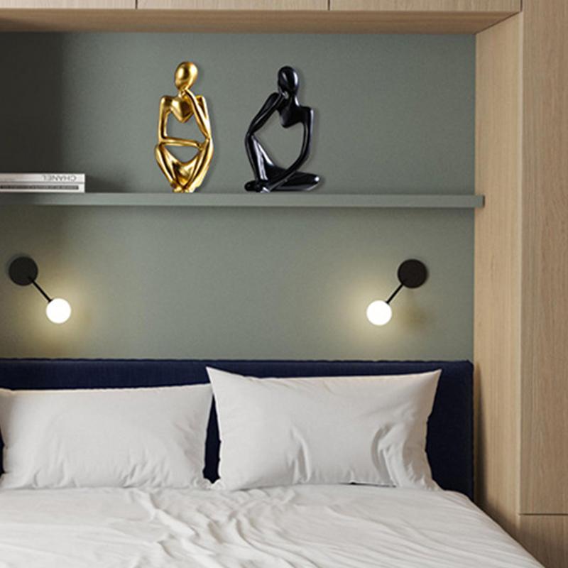 Nordic Resin Statue Thinker Abstract Figurine Crafts Modern Art Sculpture Living Room Desktop Home Decor Christmas Gift