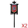 Medieval Accessories Building Blocks Soldiers Weapons Military Flags Mount War Horses Orc Mount Flags Wolf Bricks Kids Toys Gift