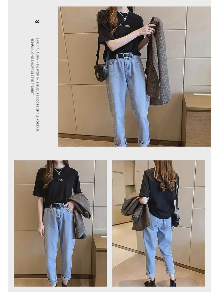 2024 Fashionable Women's Slim Summer Cross-Border Short Sleeve Top